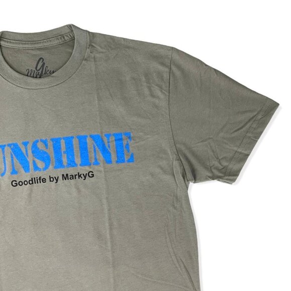 Marky G Crew Neck Short Sleeve Men's T-Shirt Gray Size S - Picture 3 of 5